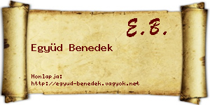 Együd Benedek névjegykártya